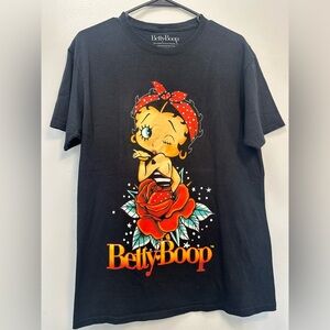 Betty Boop Black Crew Neck Tee